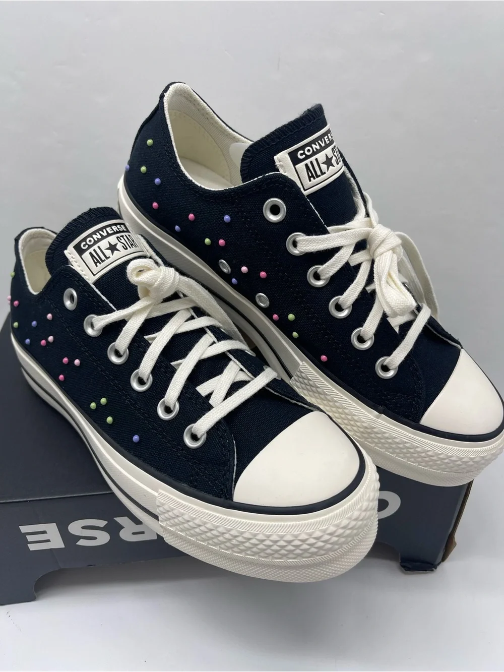 Converse WMNS A19141C CTAS LIFT OX
BLACK/PINK/FRESH CUT Platform Sneakers - Picture 9 of 16